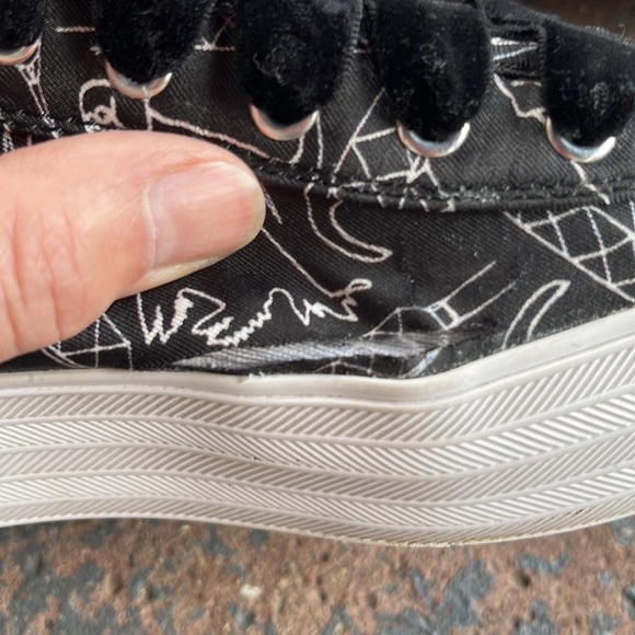 Keds x CJW Triple Kick Signature Print - Black & White, Velvet Laced, Women’s 9 - Picture 15 of 15
